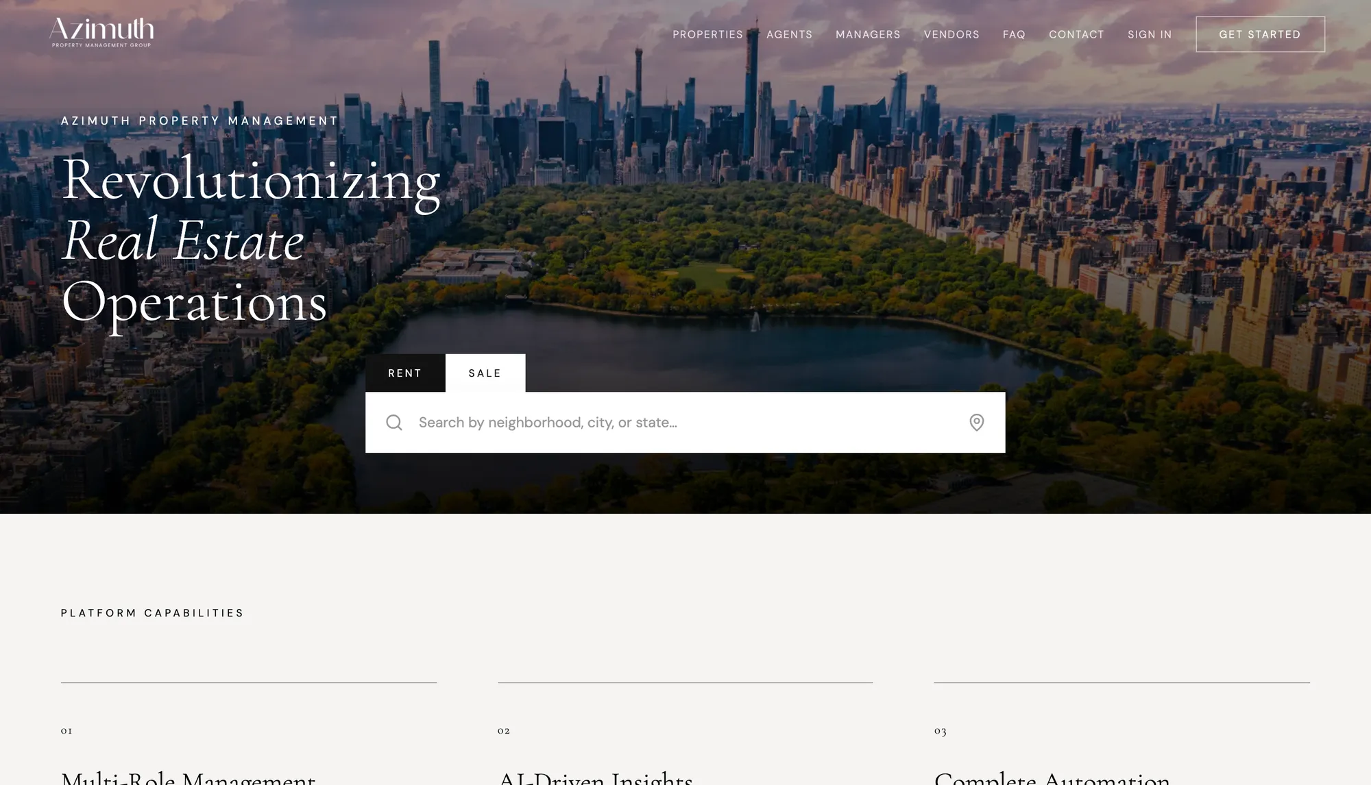 Azimuth — Platform · US real estate